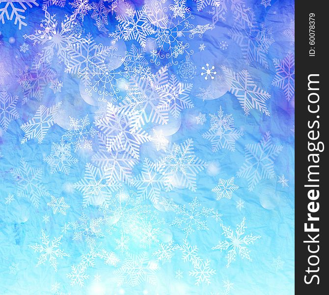 Winter Background With Snowflakes