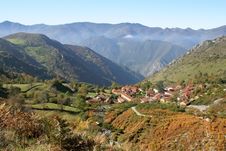 Village Between Mountains Royalty Free Stock Photos Village Between Mountains Royalty Free Stock Photos