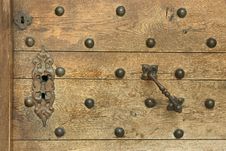 Ancient Wooden Door Stock Image
