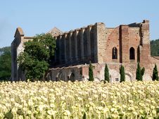 The Great Abbey Of Saint Galgano - Tuscany Stock Photos The Great Abbey Of Saint Galgano - Tuscany Stock Photos