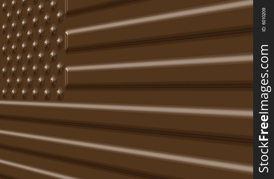 Chocolate USA flag illustration