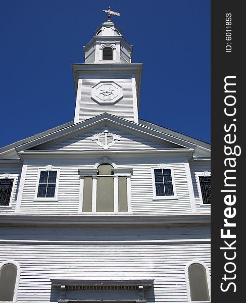 The white wooden tower in Newport city on Rhode Island. The white wooden tower in Newport city on Rhode Island.