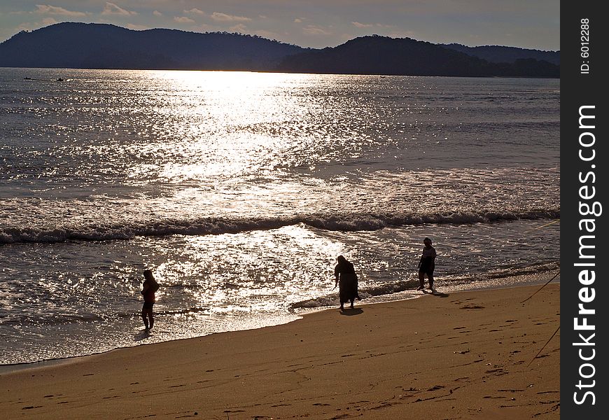 Evening scenery five of Beach at Langkawi Island Beach. Evening scenery five of Beach at Langkawi Island Beach