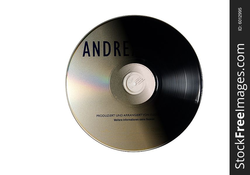 Merging a isolated compact disk and a album. Merging a isolated compact disk and a album