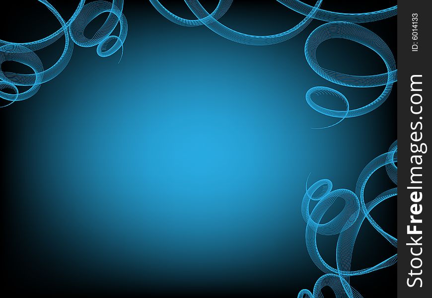 Curled Dark Blue Background