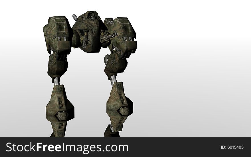 A 3d render of futuristic robot. A 3d render of futuristic robot