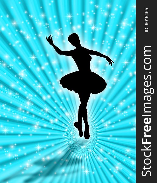 Classical dancer dancing in the bright stars. Classical dancer dancing in the bright stars