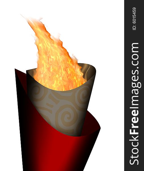 Beijing Olimpic torch fire flame. Beijing Olimpic torch fire flame