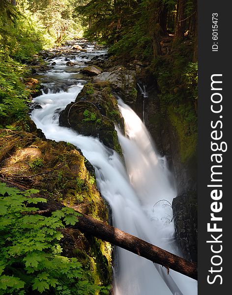 Sol Duc Falls in the Olympic National Park. Sol Duc Falls in the Olympic National Park