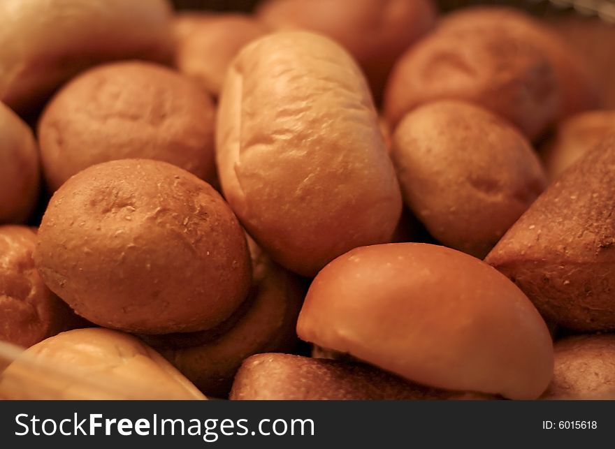 Assorted bread rolls close up shot good for background