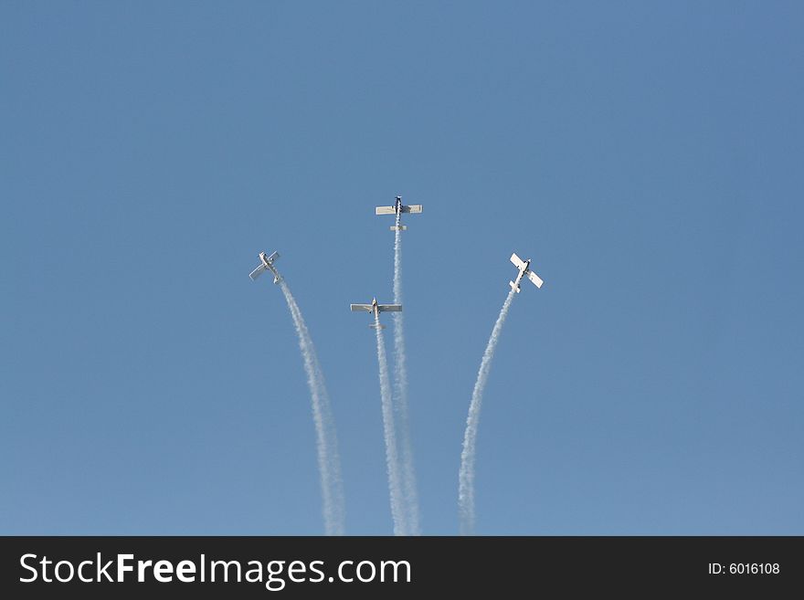 Italian aerobatic team Vega performs.