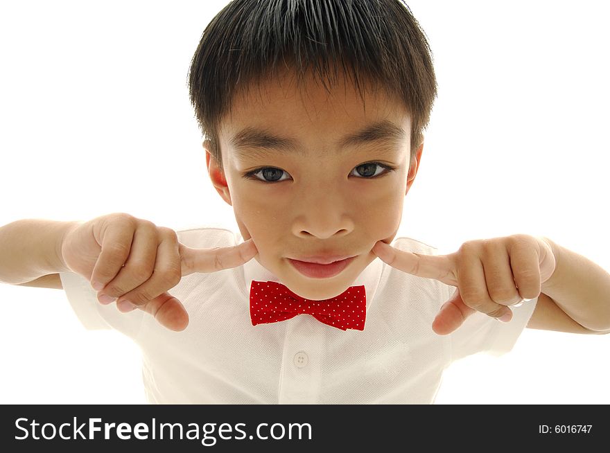 Cute Asian kids, smiling and happy