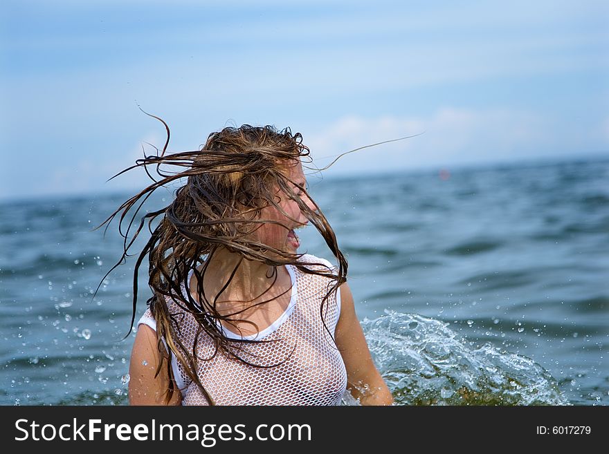 Beautiful Girl Swiming