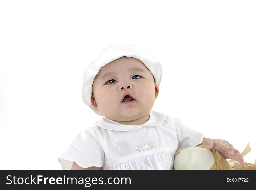 Cute Asian kids, smiling and happy