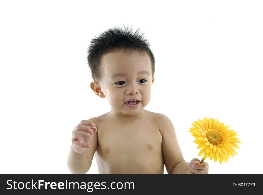 Cute Asian kids, smiling and happy