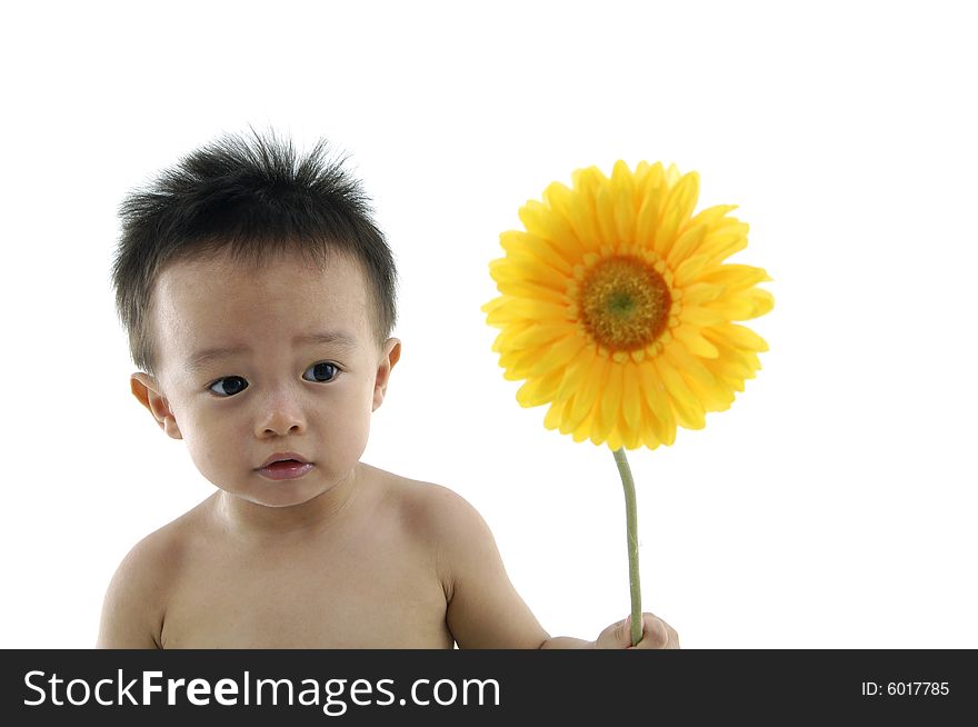 Cute Asian kids, smiling and happy