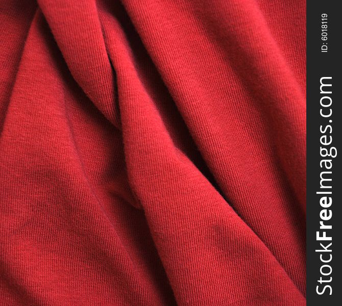 A detail of a red fabric