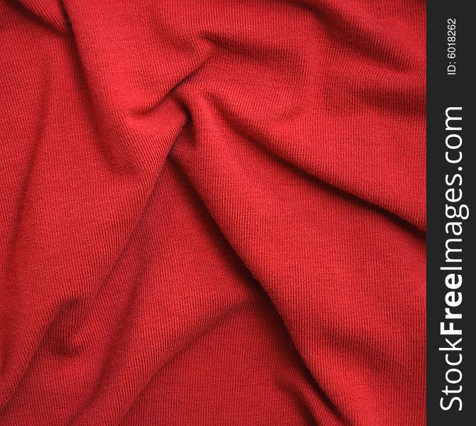 Macro of a red fabric. Macro of a red fabric