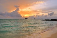 Maldivian Sunrise Royalty Free Stock Photography Maldivian Sunrise Royalty Free Stock Photography