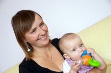 Smiling Mother With Baby Royalty Free Stock Images