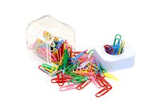 Colorful Paper Clips Royalty Free Stock Photography