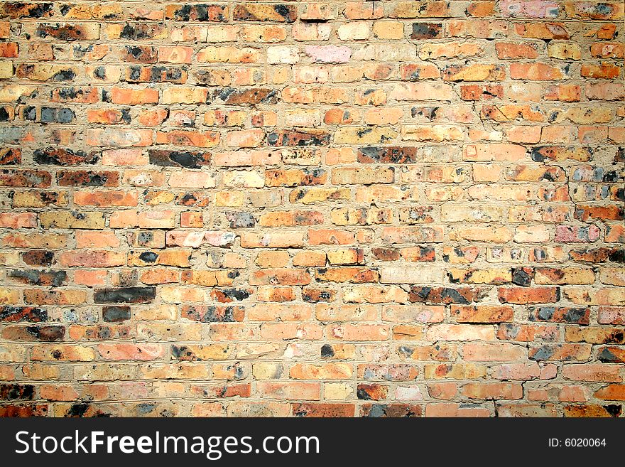 Grunge dark red  brick wall background texture
