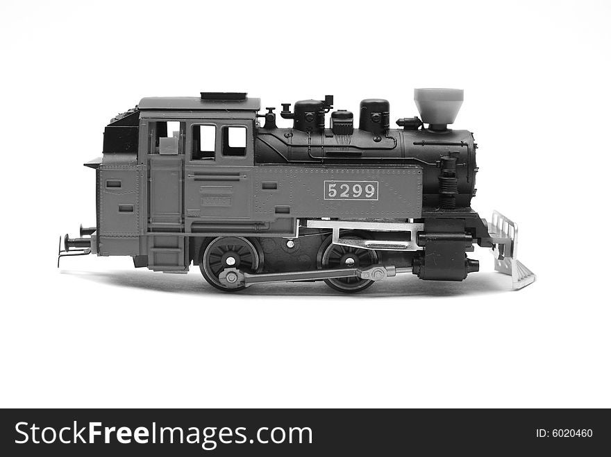 The locomotive of model of the railway