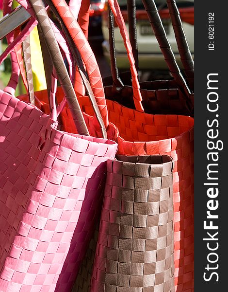 Woven shopping bags