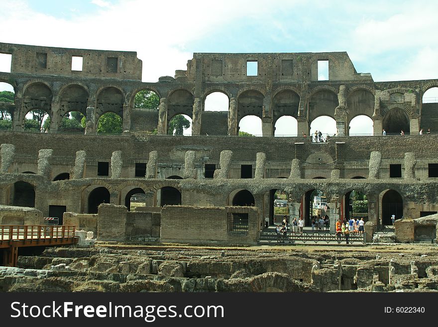 The coliseum in Rome Italy