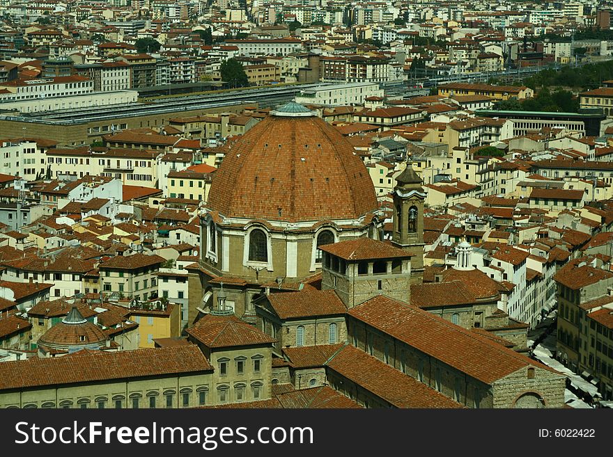 View from the top of the Duomo Florence Italy. View from the top of the Duomo Florence Italy