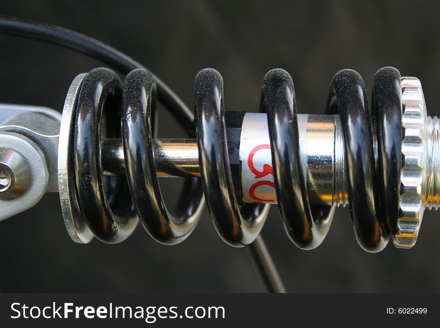Close up of springs on a bicycle. Close up of springs on a bicycle
