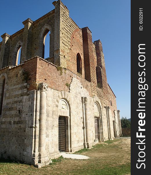 Landscape of San Galgano abbey