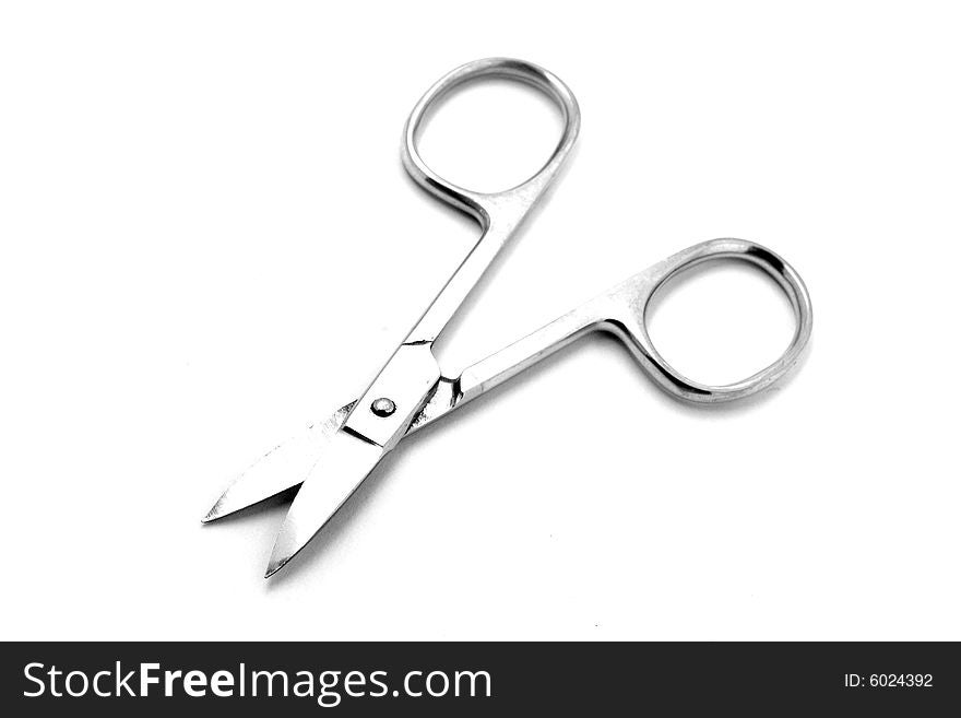 Isolated scissors on white background