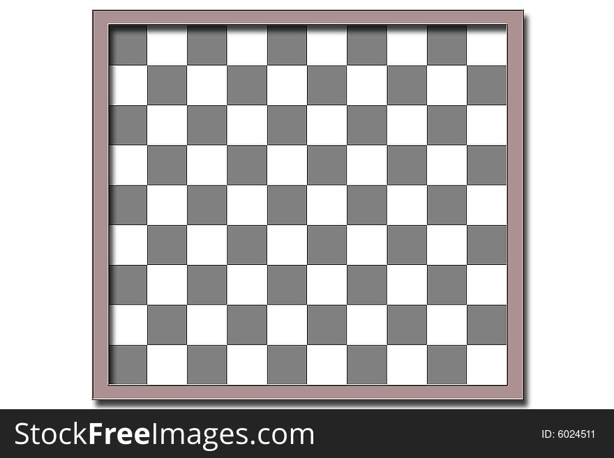 A digital illustration of a framed checker board