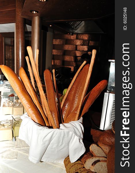 Variety Of Bread In Basket