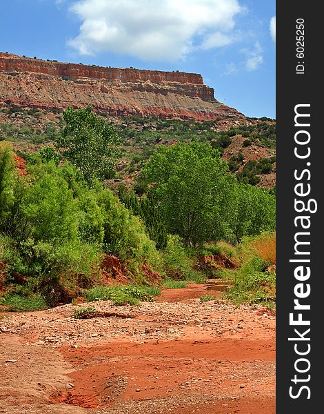 Beautiful but rugged terrain in the Caprock Canyon Texas state park
