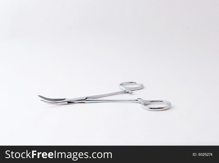 Picture of the medical scissor. Picture of the medical scissor