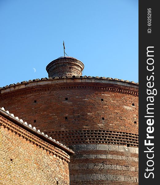 A suggestive shot of the medieval dome of Montesiepi hermitage. A suggestive shot of the medieval dome of Montesiepi hermitage