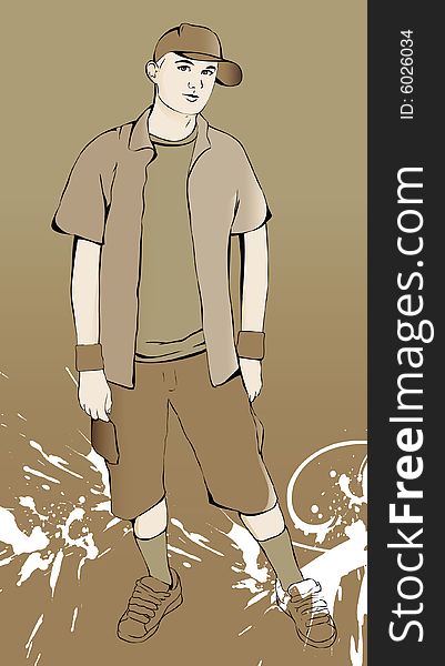 Beauty vector of young man illustration. The attached file includes EPS8 format. Beauty vector of young man illustration. The attached file includes EPS8 format.