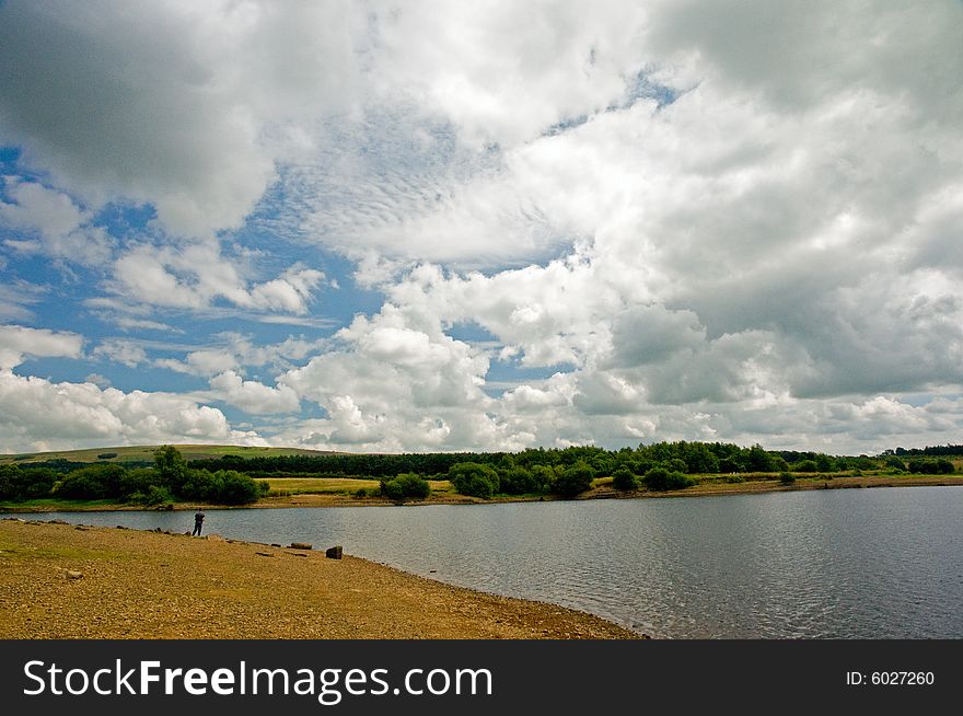 A summer view of the the reservoir at 
tittesworth near leek in the united kingdom. A summer view of the the reservoir at 
tittesworth near leek in the united kingdom