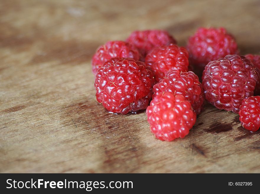 A raspberries on the table