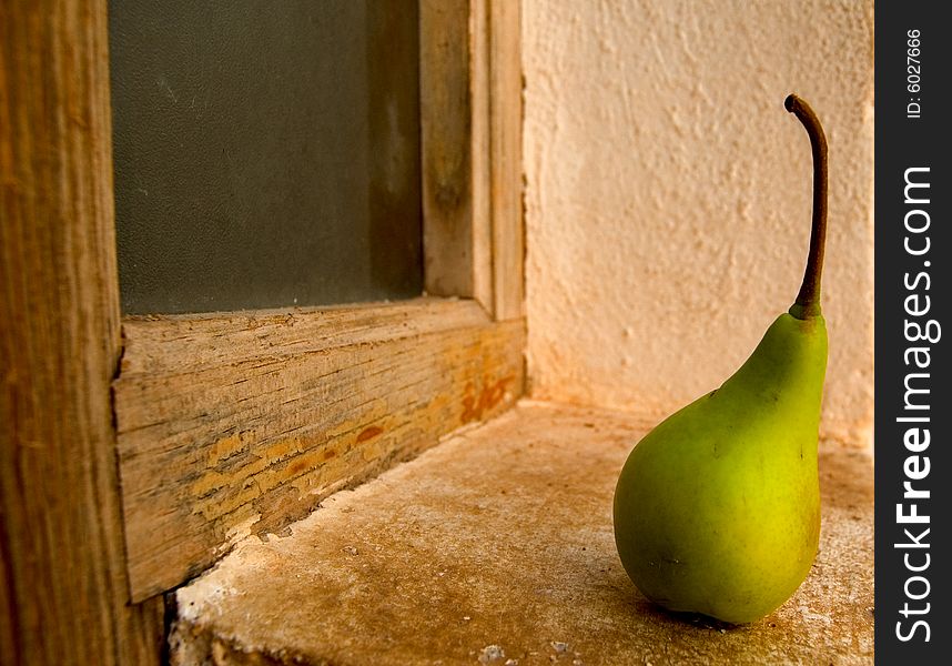 pear front of a window