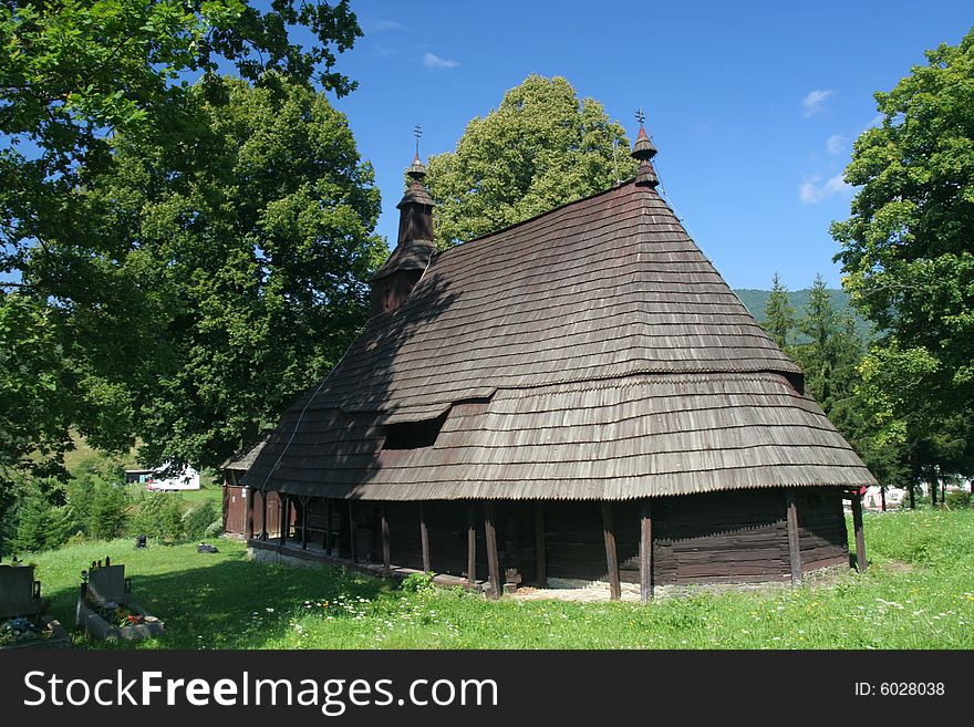 Wooden church located in Topola (eastern Slovakia)