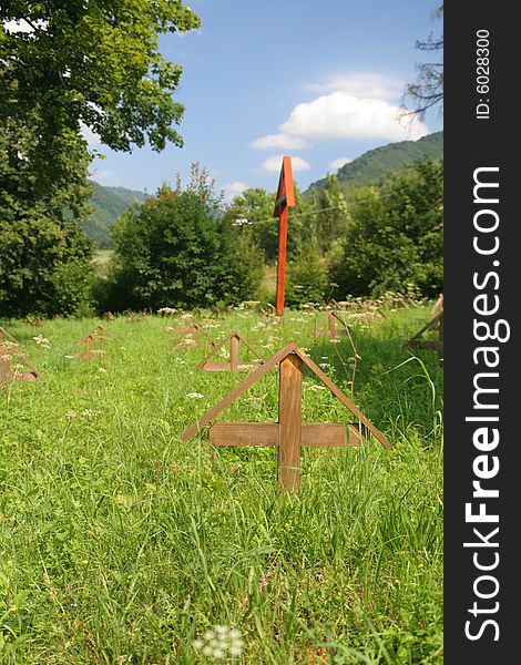 Army cemetery from the first world war located in Slovakia (Topola village)