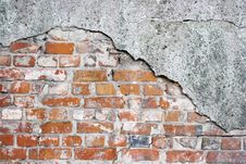 Old Crumbling Brick Wall Stock Photography Old Crumbling Brick Wall Stock Photography