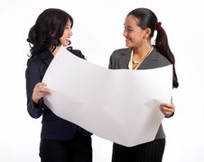 Two Businesswoman Working Royalty Free Stock Photo