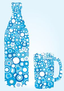 Bottle And Glass Royalty Free Stock Images Bottle And Glass Royalty Free Stock Images
