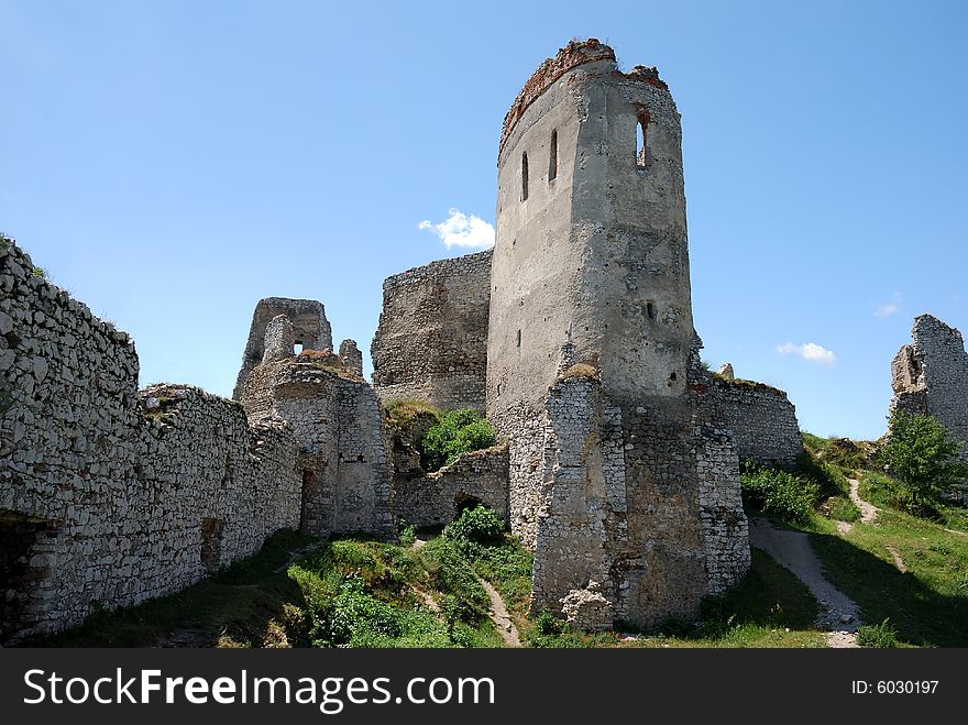 The picture of Cachtice ruins, Slovakia