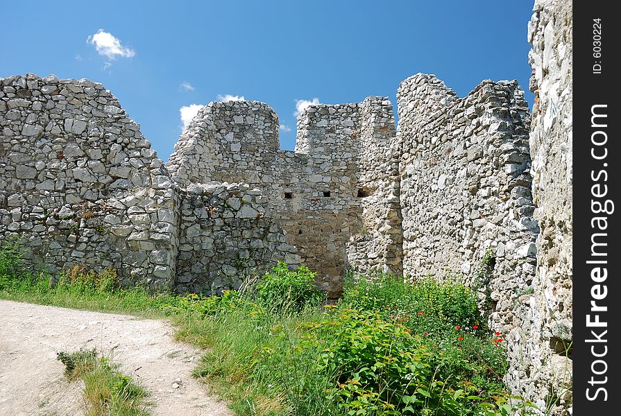 The picture of Cachtice ruins, Slovakia