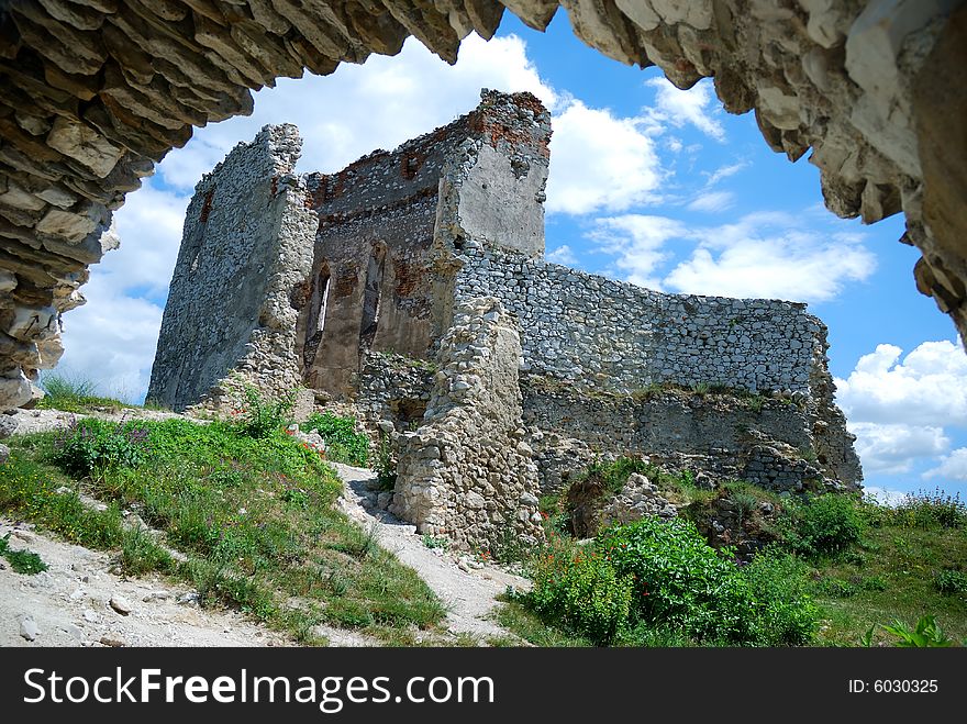 The picture of Cachtice ruins, Slovakia